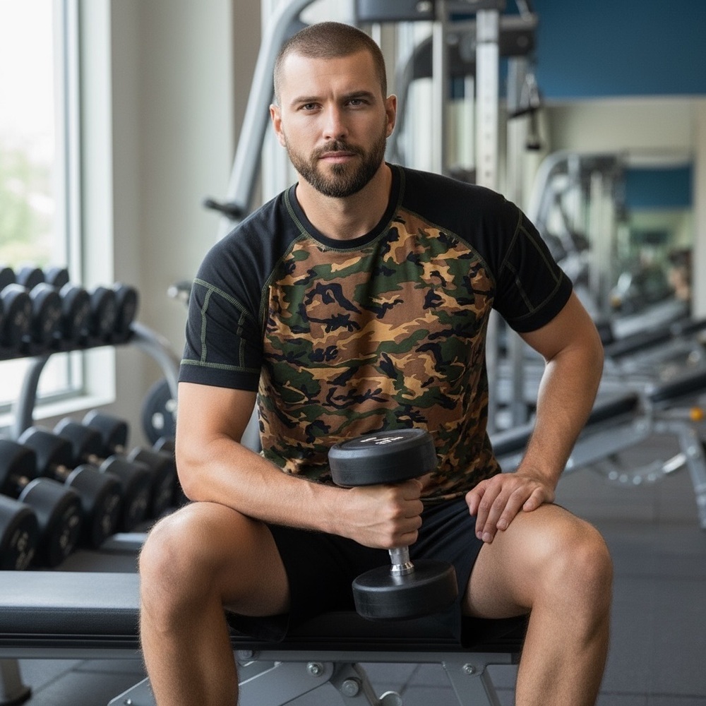 KiloGear CUT Weighted Training Shirt Men’s Small–Camo Compression Top USA Made - Picture 3 of 15